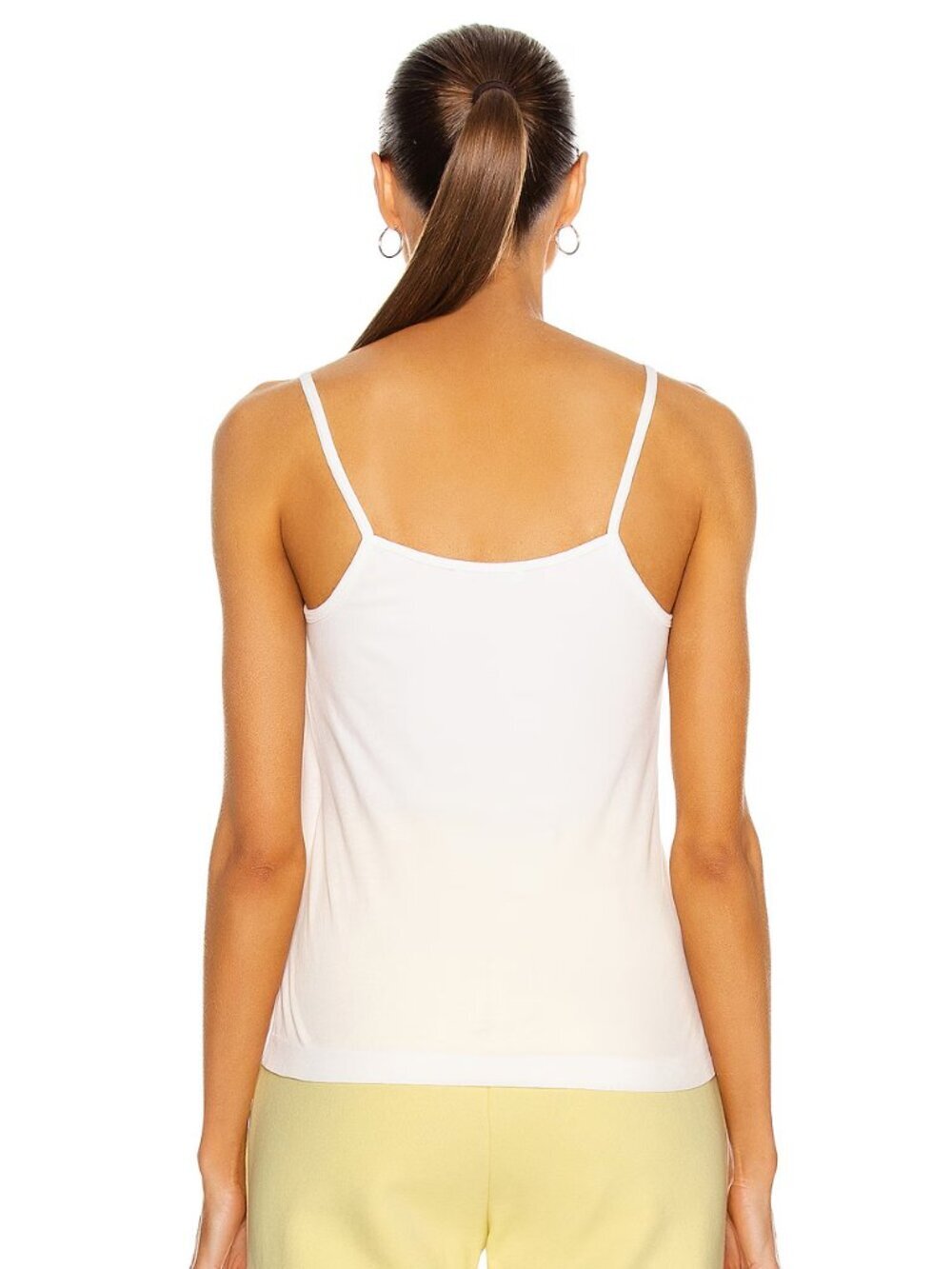 NWT JOHN ELLIOTT White Cotton Jersey Scoop Neck Strap Camisole Tank, Size 1/S - Picture 4 of 14